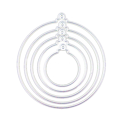 Circle Frame Carbon Steel Cutting Dies Stencils, for DIY Scrapbooking/Photo Album, Decorative Embossing DIY Paper Card