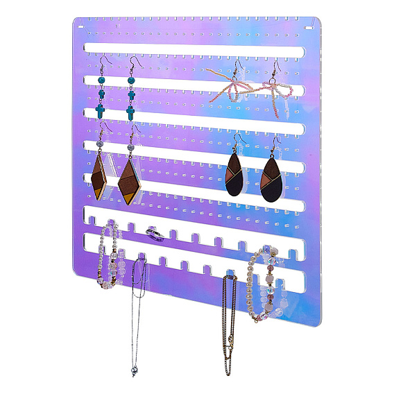 Акриловый настенный держатель для сережек, прямоугольные