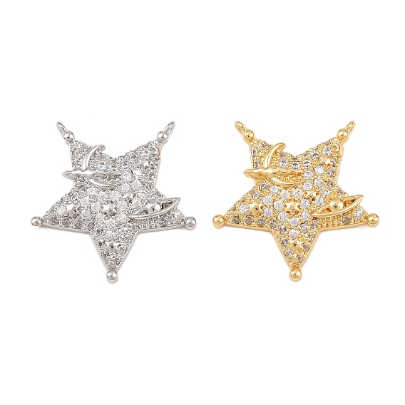 Латунные микро проложить кубического циркония подвески, звезды прелести