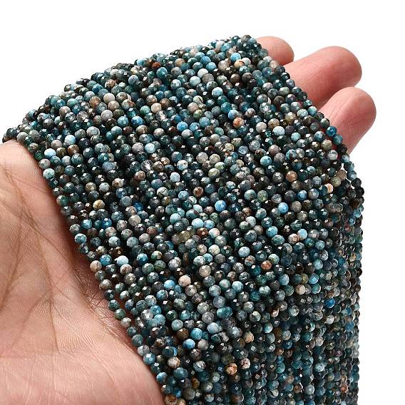 Природного апатита нитей бисера, граненые круглые