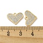 Brass Micro Pave Cubic Zirconia Pendants, Heart