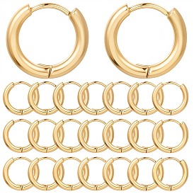 12пары 304 серьги-кольца Huggie Hoop из нержавеющей стали, гипоаллергенные серьги, кольцо