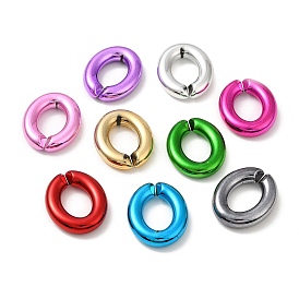 UV Plated Acrylic Linking Rings, Quick Link Connectors, Oval