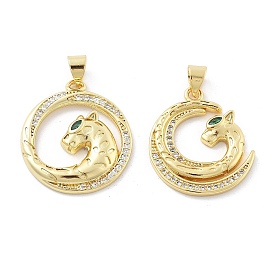 Латунные микро проложить кубического циркония подвески, леопард, без кадмия и без свинца, стойки покрытие, долговечный