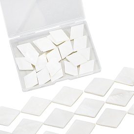 2 нити из натуральных пресноводных бусин из ракушек, ромб