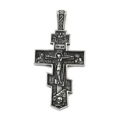 304 подвески из нержавеющей стали, русский православный крест, без свинца, без кадмии и без никеля
