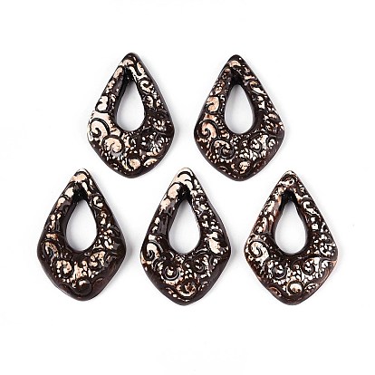 Ручной работы фарфора большие кулоны, слеза, фантазии античного стекла фарфора