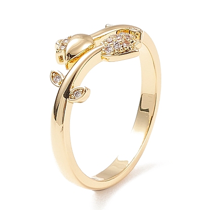 Кольцо-манжета цветок жизни из прозрачного кубического циркония, украшения из латуни для женщин, без кадмия и без свинца