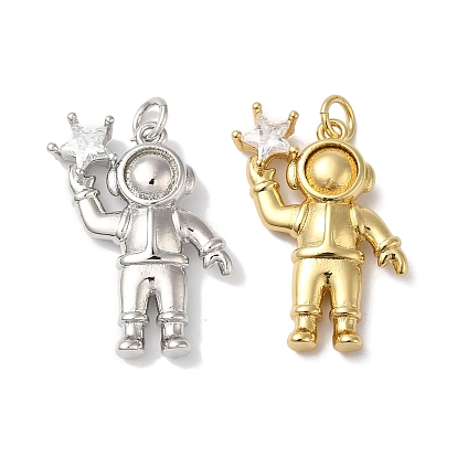 Покрытие стойки латунь микропаве прозрачные подвески из кубического циркония, с целью перехода в кольце, долговечный, без свинца и без кадмия, астронавт