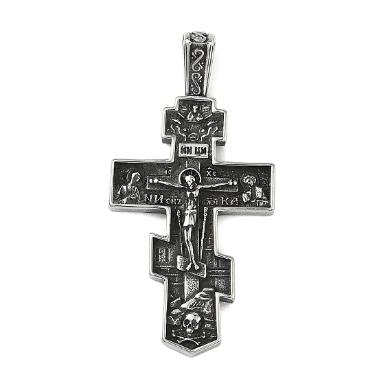 304 подвески из нержавеющей стали, русский православный крест, без свинца, без кадмии и без никеля