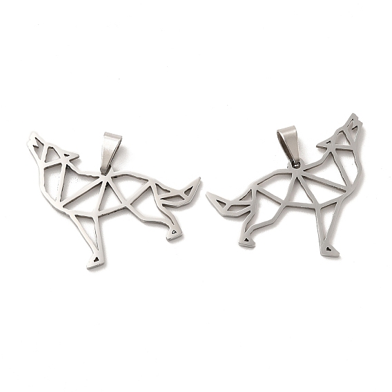 201 подвески оригами из нержавеющей стали, прелести контура волка