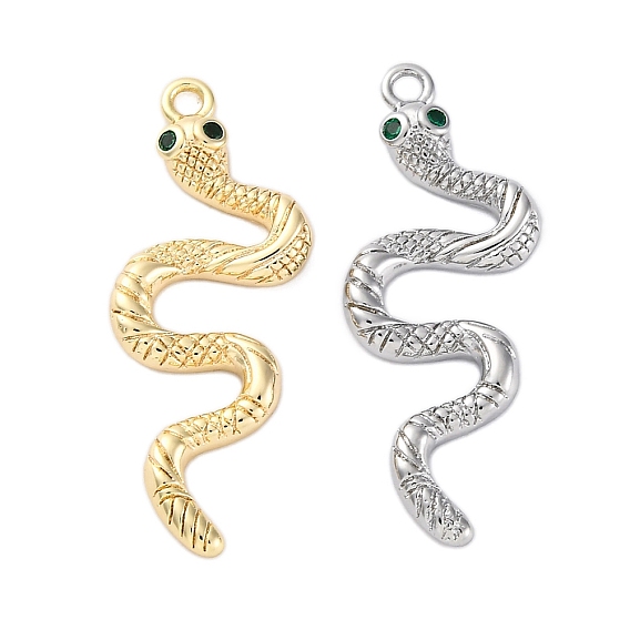 Латунные микро проложить кубического циркония подвески, без кадмия, без никеля и без свинца, змея