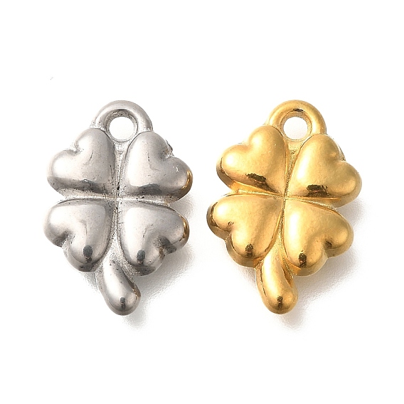 304 подвески из нержавеющей стали, подвеска в виде четырехлистного клевера