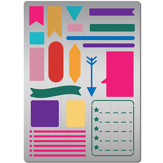 Трафареты для резки металла из нержавеющей стали, для diy scrapbooking / фотоальбом, декоративное тиснение, матовый цвет нержавеющей стали