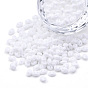 Opaque Luster Czech Glass Seed Beads, 2-Hole Duo Beads, Oval
