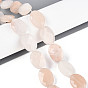 Натуральный розовый авантюрин бисер нитей, Плоско-овальные, граненые