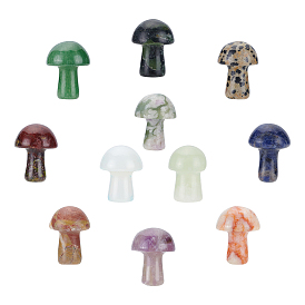 11Pcs 11 Style Natural & Synthetic Mushroom Gua Sha Stone, Gua Sha Scraping Massage Tool, for SPA Relaxing Meditation Massage
