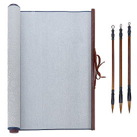 1 кисть для китайской каллиграфии из полиэстера, пластика и сплава, волшебная ткань для письма водой, 3шт. 3 стили кистей для китайской каллиграфии