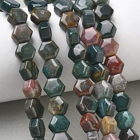 Природного индийского агата бисер нитей, шестиугольник