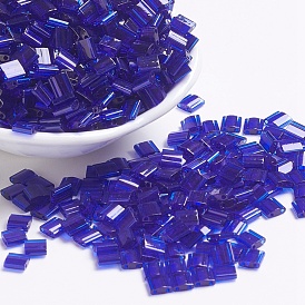 MIYUKI TILA Beads, Japanese Seed Beads, 2-Hole, Transparent Colours