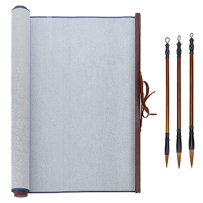 1 кисть для китайской каллиграфии из полиэстера, пластика и сплава, волшебная ткань для письма водой, 3шт. 3 стили кистей для китайской каллиграфии