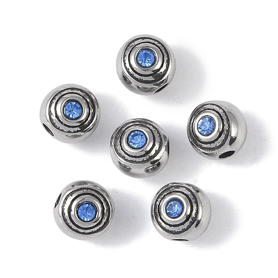 316 бусины из хирургической нержавеющей стали со стразами, круглые