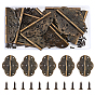 Iron Cabinet Drawer Butt Hinges Connectors, with Replacement Hinge Screws, Wooden Box Accessories