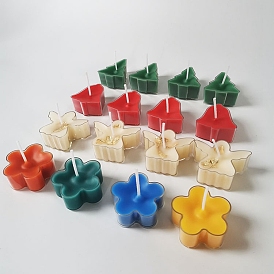 DIY Aromatherapy Candle Plastic Molds, for Making Scented Candles, Flower/Christmas Bell/Tree/Angel