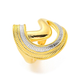 Brass C-shaped Open Cuff Ring for Women