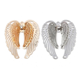 Латунный кристалл горный хрусталь 3d полые ангельские крылья люстра компоненты ссылки, гравированные металлические украшения