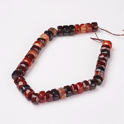Natural Agate Beads Strands, Faceted, Rondelle, Dyed