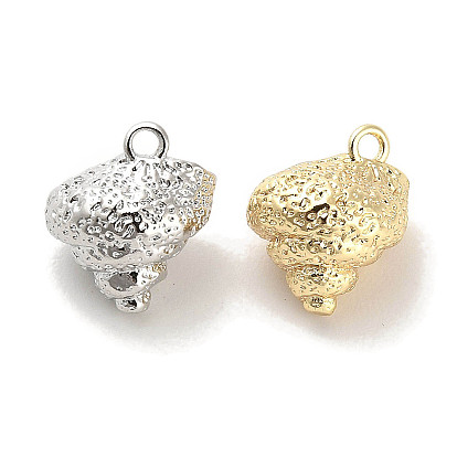 Brass Charms, Cadmium Free & Nickel Free & Lead Free, Spiral Shell