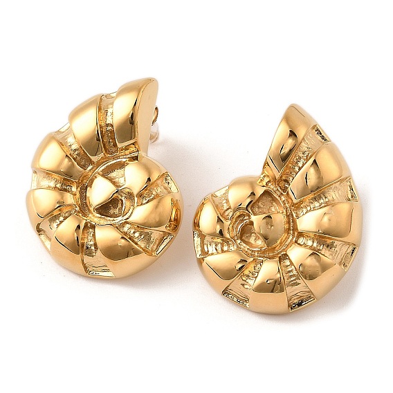 304 серьги-гвоздики из нержавеющей стали в форме ракушки, слева и справа