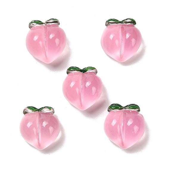 Transparent Resin Fruit Decoden Cabochons, 3D Peach