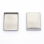 Empty Rectangle Iron Palette Pans, Lipstick Organizer, for Cosmetic Palettes