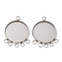 304 подвесные кабошоны из нержавеющей стали, плоско-круглые
