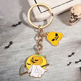 Halloween Alloy with Enamel Hanging Decoration Keychain