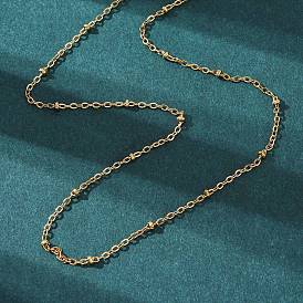 Вакуумное покрытие pvd 304 ожерелья из нержавеющей стали с кабелем и цепями, долговечный, с карабин-лобстерами 