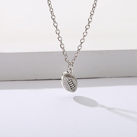 Retro Alloy Rugby Pendant Necklace for Men Women