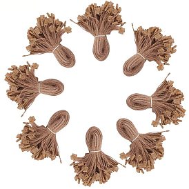 Джутовый шпагат, с печатью, пластиковые метки