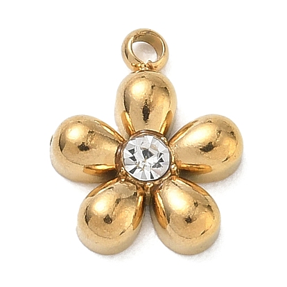 День святого Валентина 304 подвески из нержавеющей стали с прозрачными кубическими циркониями, 