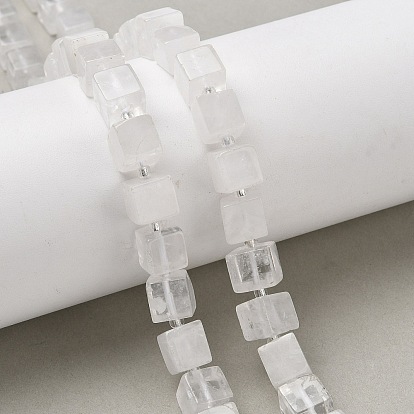 Натуральный кристалл бисер нитей, кубические, горного хрусталя, с бисером