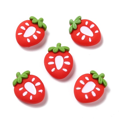 Opaque Resin Cabochons, DIY Accessories, Phone Case Decoration, Strawberry