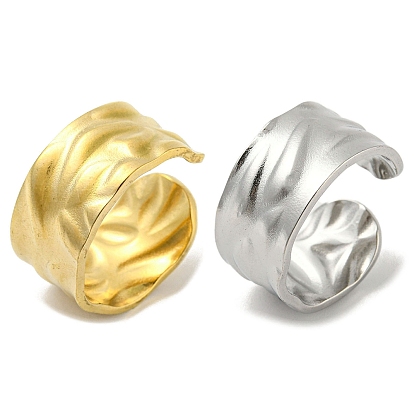 304 открытая манжета из нержавеющей стали, текстурированные широкие кольца