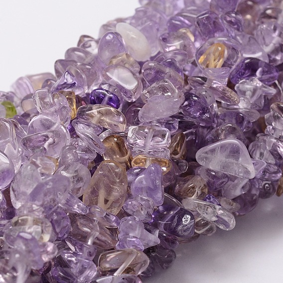 Natural Ametrine Chip Bead Strands