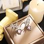 Pink Cat Eye Heart-shaped Clip-on Earrings - Unique Design, Sophisticated, Ear Cuff, No Piercing.