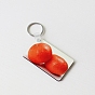 Sublimation Double-Sided Blank MDF Keychains, with Rectangle Shape Wooden Hard Board Pendants and Iron Split Key Rings
