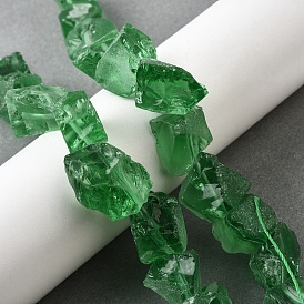 Прозрачные стеклянные бусины, самородки