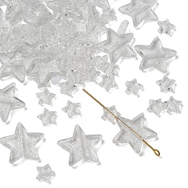 40 g 2 стили прозрачные акриловые бусины, блеск бисера, звезда