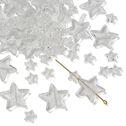 40 g 2 стили прозрачные акриловые бусины, блеск бисера, звезда